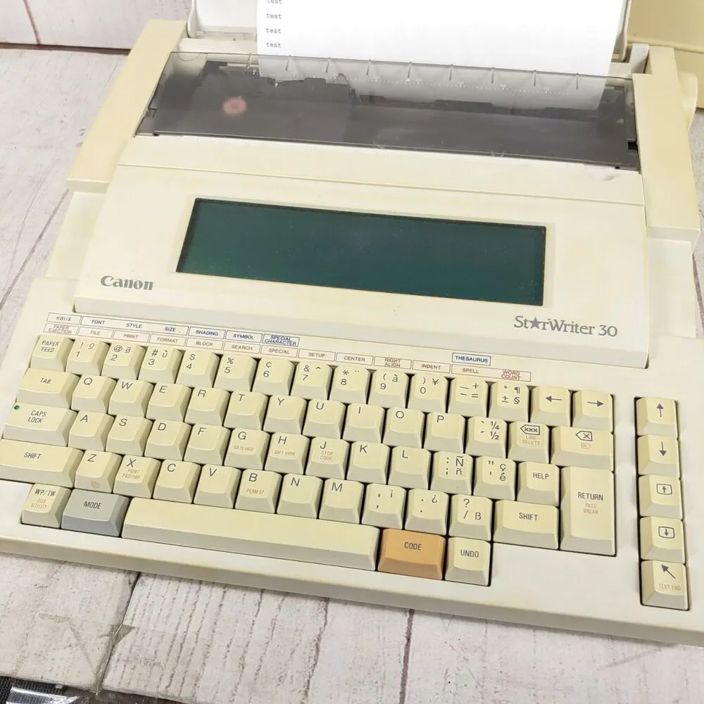 WORKING - Canon StarWriter 30 Electronic Typewriter w/ Power, Ink, Software, Etc
